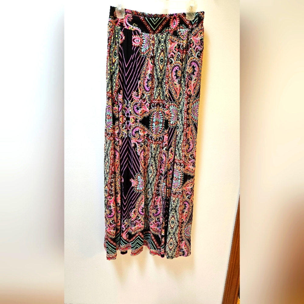 Colorful Paisley Maxi Skirt